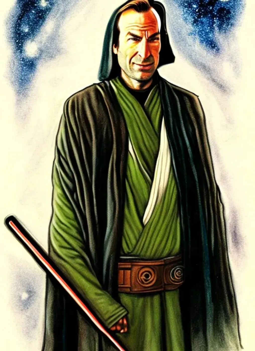 Bob Odenkirk as a Jedi by Dave Dorman | OpenArt