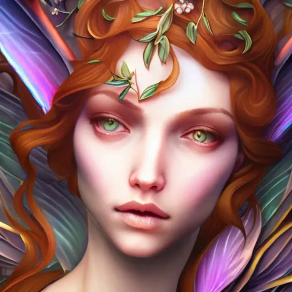 Prompt: Fairy queen, enchanted, delicate face, elegant, in the woods, highly detailed, digital painting, artstation, concept art, smooth, sharp focus, illustration, art by artgerm and greg rutkowski and alphonse mucha, 8k, detailed skin, ultra realistic, sharp features