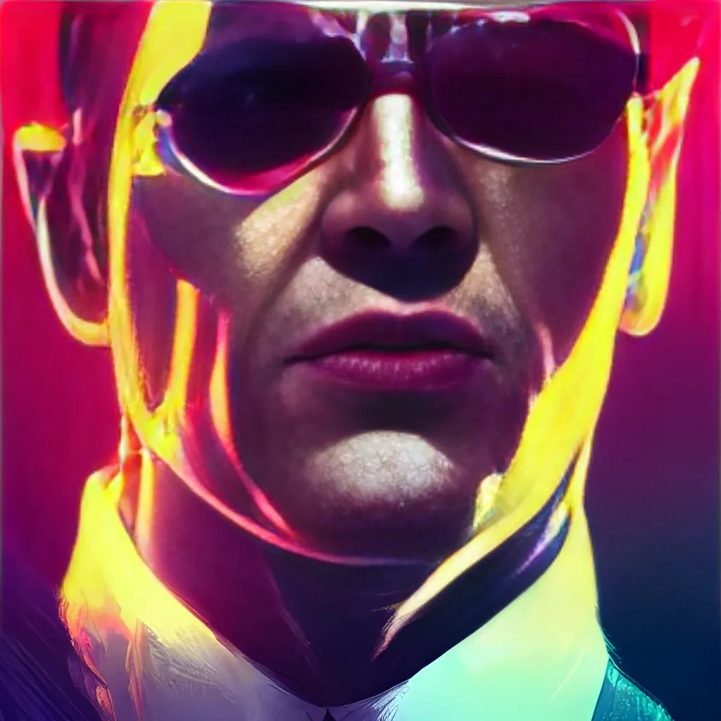 Prompt: James Bond as apex legends character, digital illustration portrait design, by android jones and greg rutkowski, retrowave color scheme, detailed, cinematic lighting, wide angle action dynamic portrait