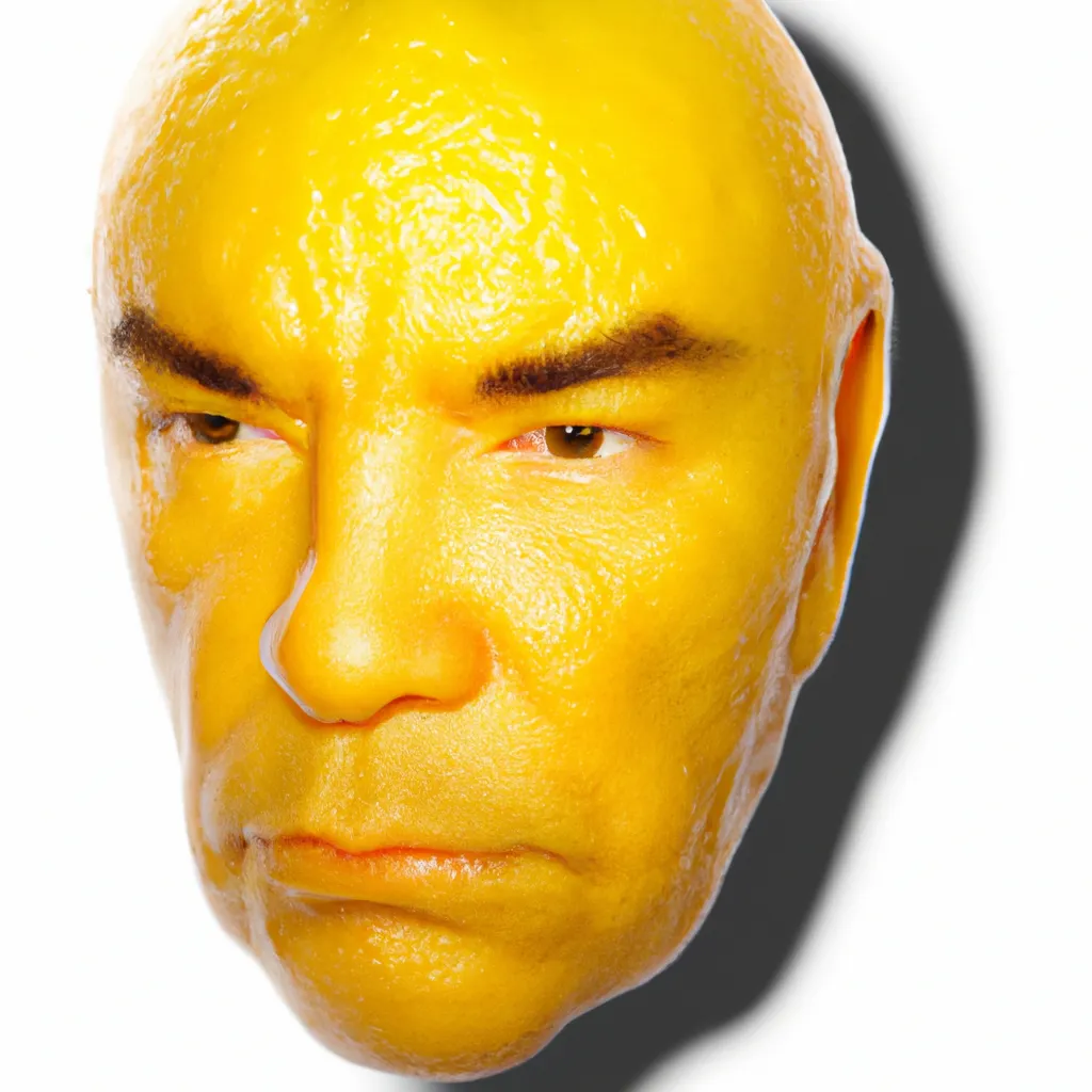 Prompt: Mr. Spock's head as a photo-realistic Lemon.