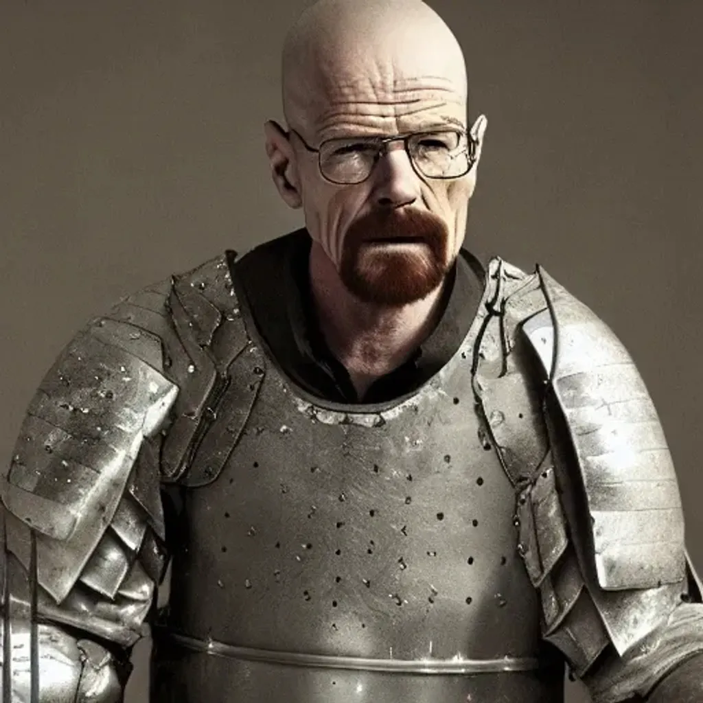 Prompt: Walter white as a knight