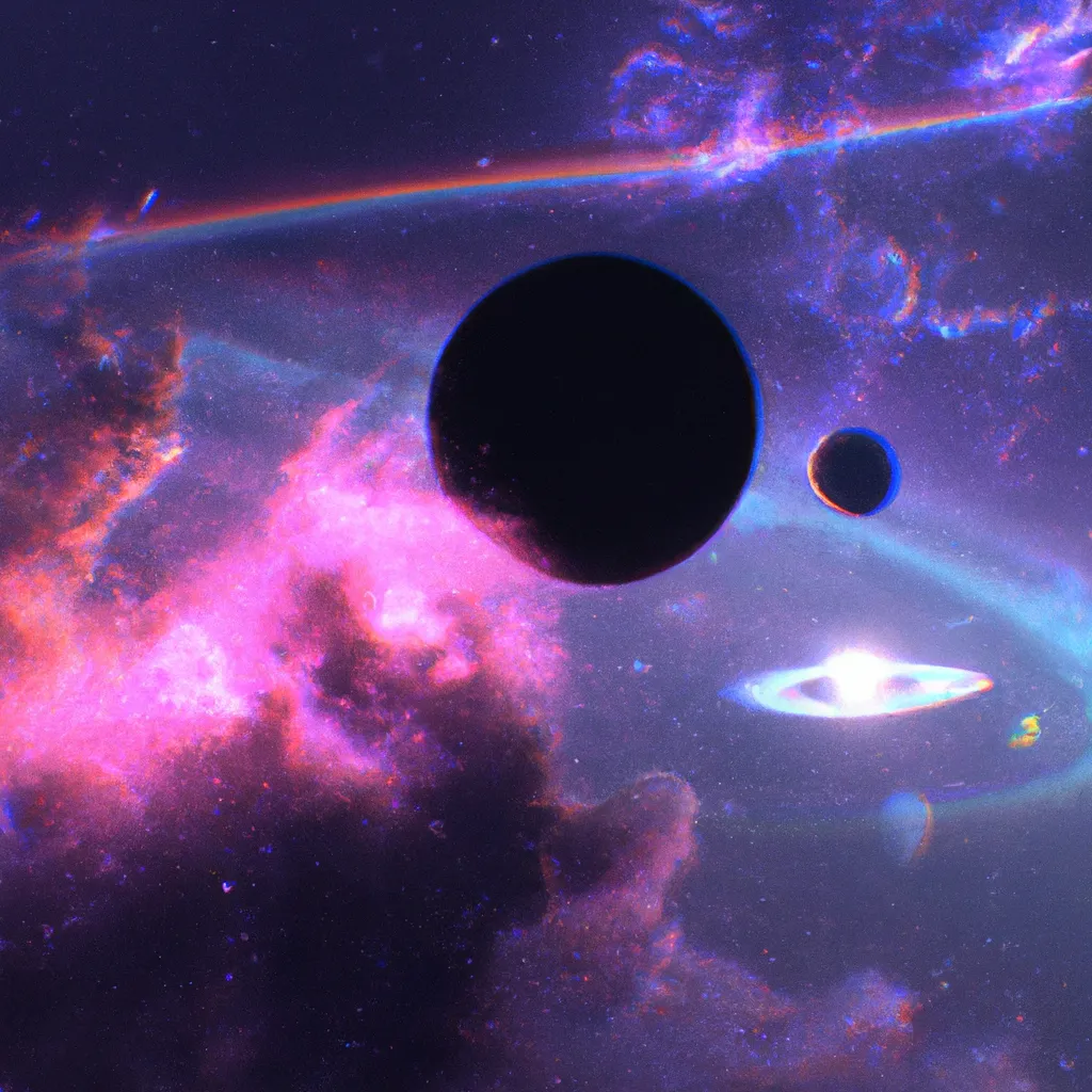 3d vaporwave render of a celestial solar system from... | OpenArt