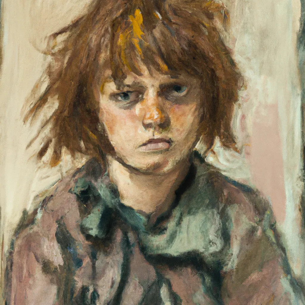Teen Girl With Dirty Face and Messy Hair, Paris, 188... | OpenArt