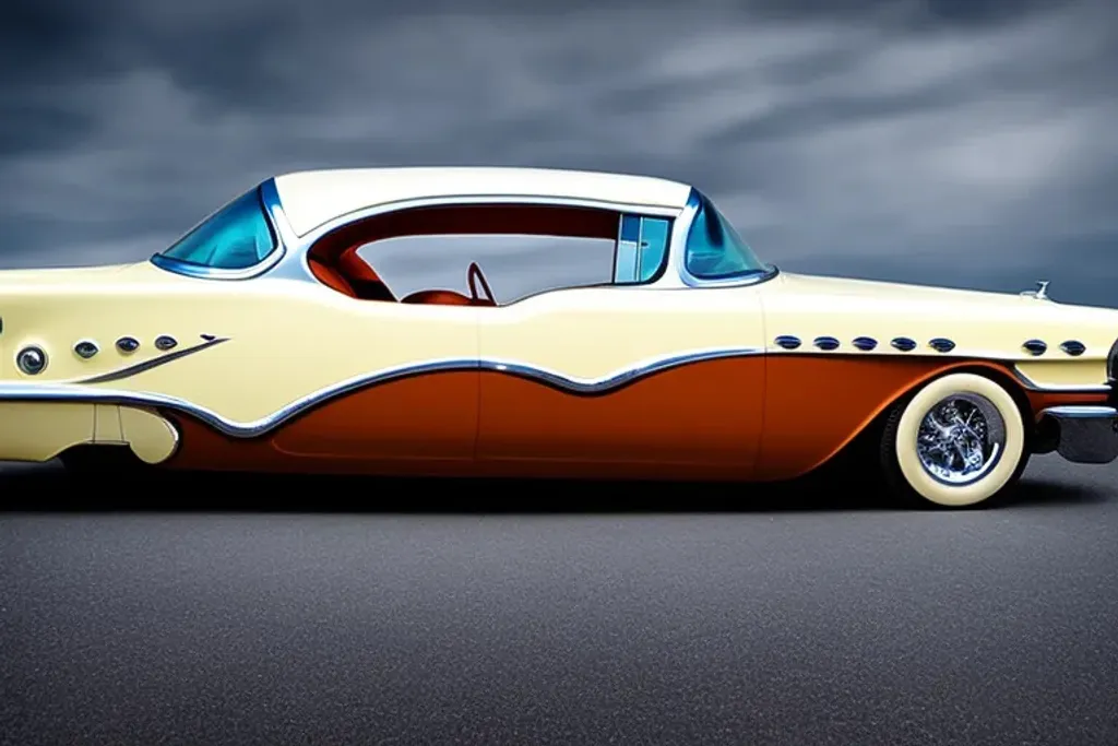 Prompt: A picture of the 1956 Buick Special Dragon style, 4k, high resolution, intricate detail, car photography