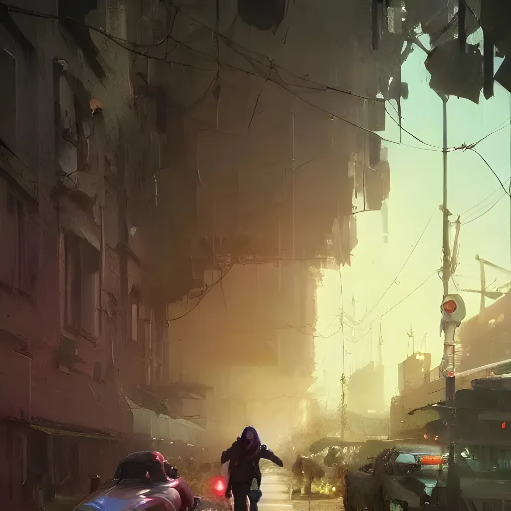 Prompt: "People are screaming, people are running away!!!" a breathtaking artwork by Alejandro Burdisio, James Gurney, Jonas De Ro, Jeremy Mann, Ismail Inceoglu, maximalist, intricately hyperdetailed, clear environment, cinematic light, 16k resolution, trending on artstation