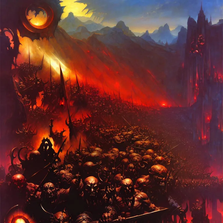 Vast armies of the evil and dark, fantasy art by Fra... | OpenArt