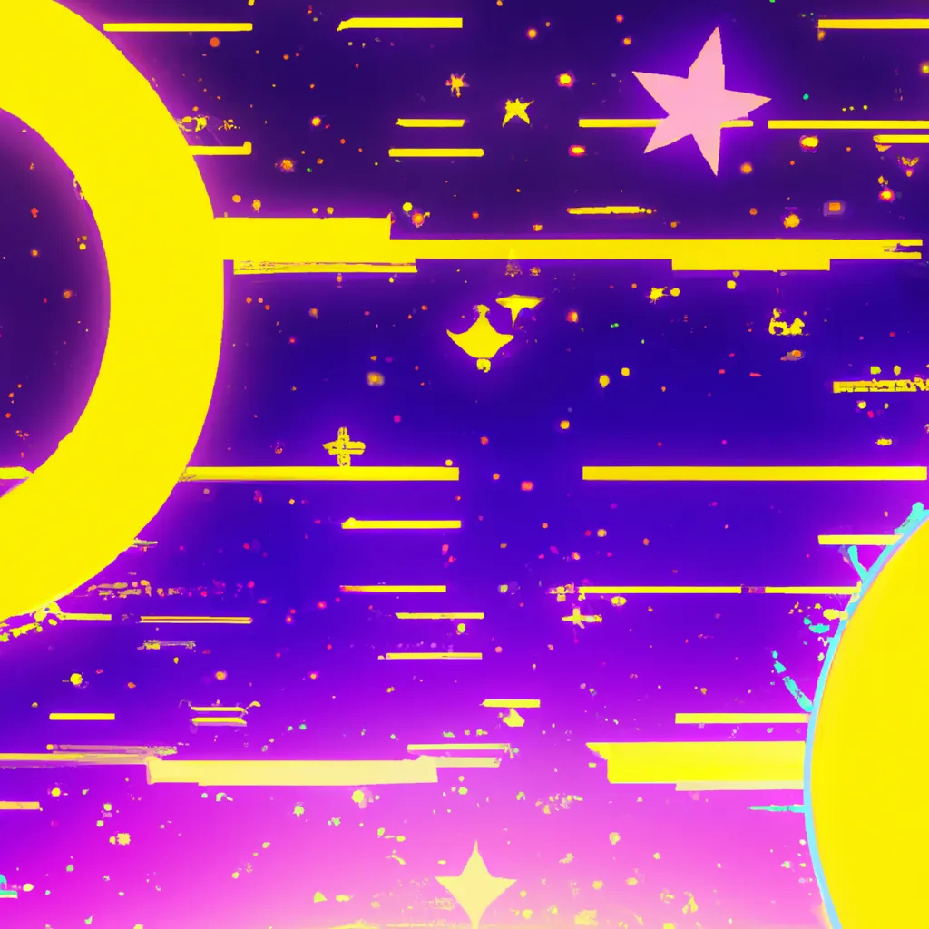 Prompt: anime artstyle, space backdrop, purple and yellow