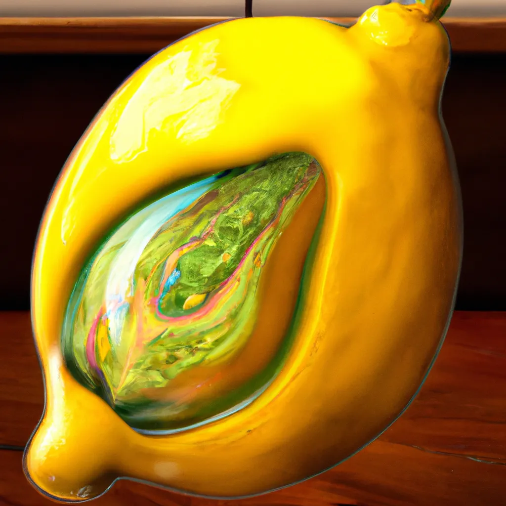 Prompt: A weird, 3D painting of a lemon in the style of Hieronymus Bosch 