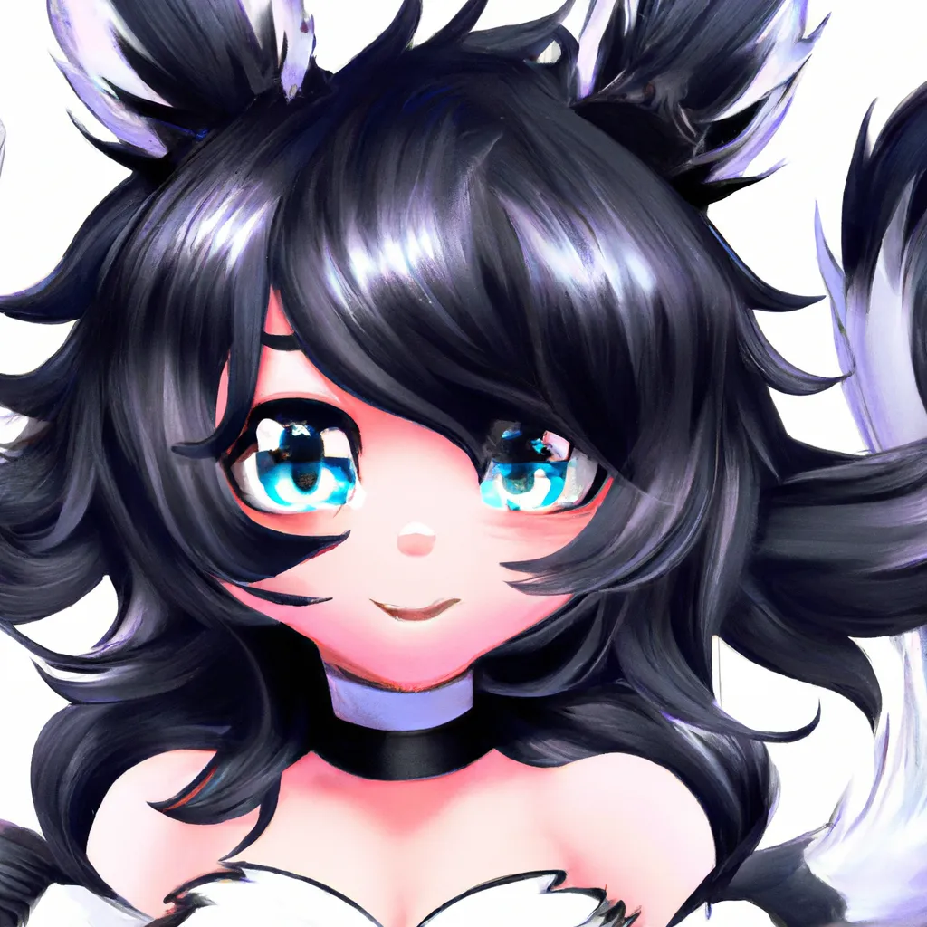 Prompt: anime girl portrait,  black and white hair, skunk ears, fluffy! skunk tail, cute, kawaii, sweet, 2010s anime, official kyoto animation, hololive, ironmouse, gawr gura, character art, high quality, full color, bright, saturated, trending, skunk girl, anime, popular, detailed anime eyes, adorable, soft style, concept sheet, concept art, 8k, high quality, detailed, kawaii!
























