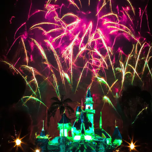 Prompt: Physcadelic Disneyland fireworks 