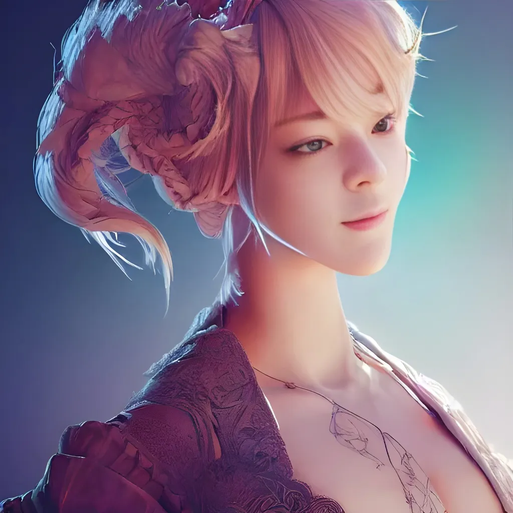 Prompt: studio portrait of colorful female cleric as absurdly beautiful, elegant, young gravure idol, ultrafine photorealistic face illustration by kim jung gi, irakli nadar, intricate linework, sharp focus, bright colors, matte, octopath traveler, final fantasy, unreal engine highly rendered, global illumination, radiant light, intricate environment