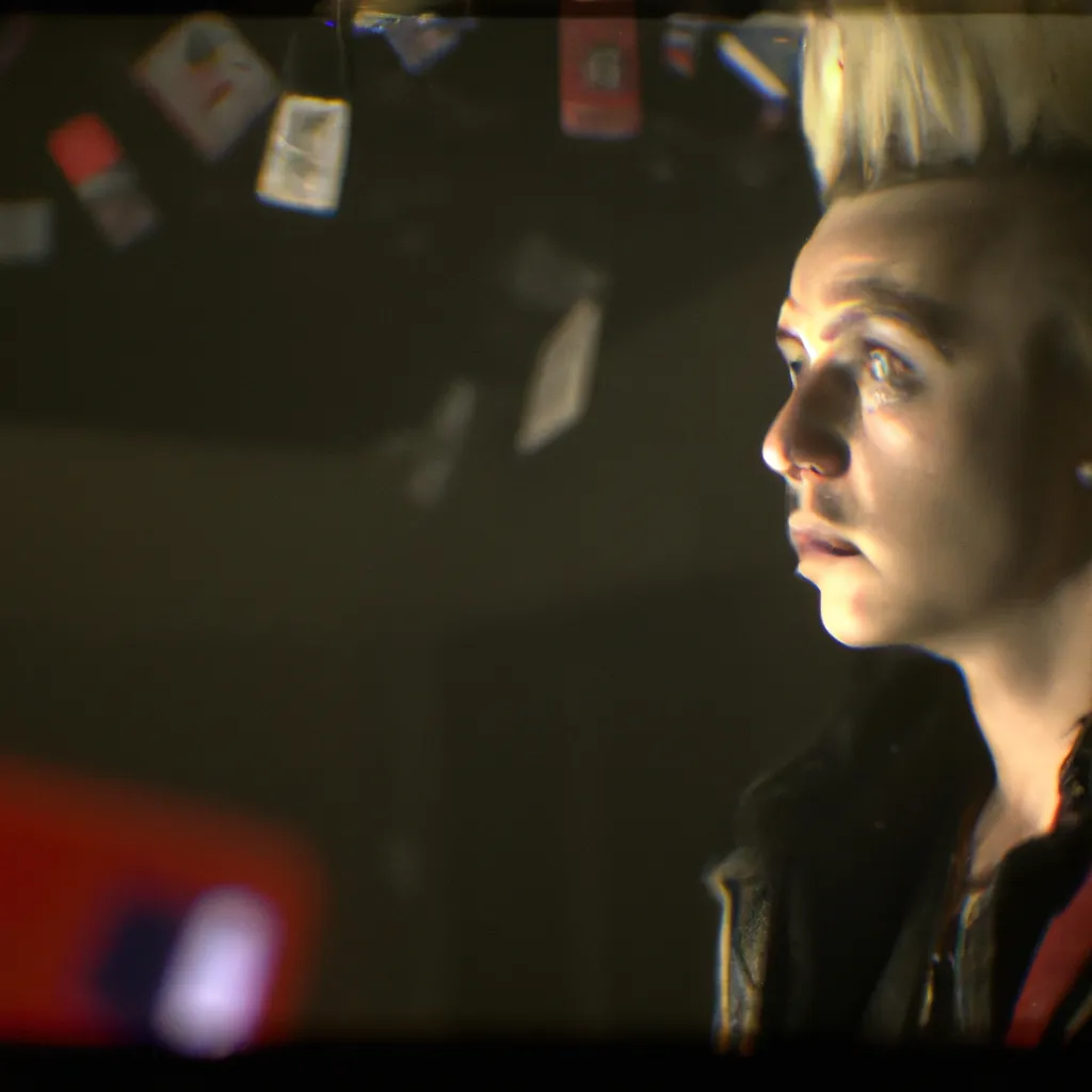 Prompt: cinematic film still of a punk vampire starring in a dave meyers directed music video, cgi, vfx, chiaroscuro lighting, ( shallow depth of field ), 8 0 mm, f 1. 8