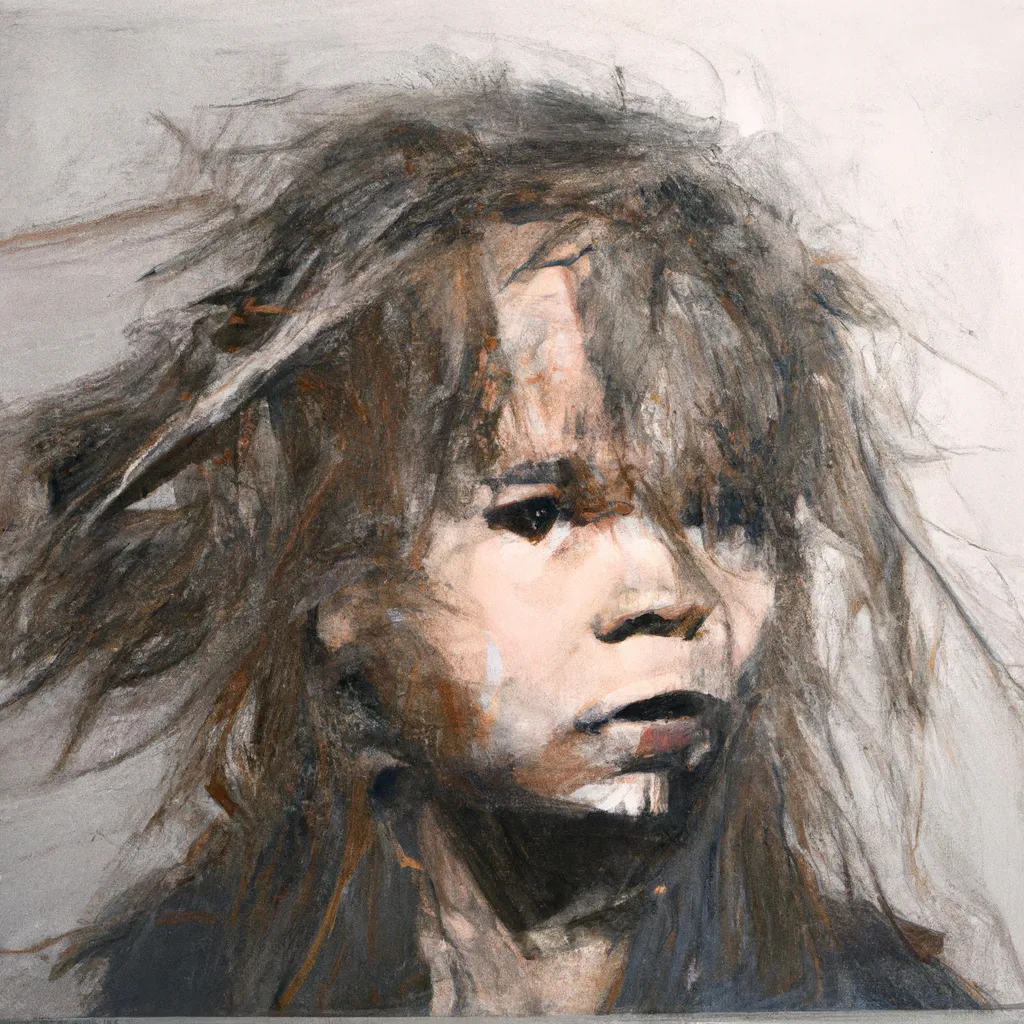 Prompt: Girl With Messy Hair, by Gerhard Richter