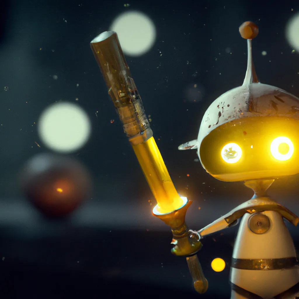 Prompt: photo of a cute cuddly happy lemon knight character holding a lightsaber, bokeh balls lighting, shallow depth of field, fantasy art, atmospheric, cinematic, highly detailed, smooth, sharp focus, award-winning, masterpiece, in the style of Tom Bagshaw, Cedric Peyravernay, Peter Mohrbacher, 4k HD