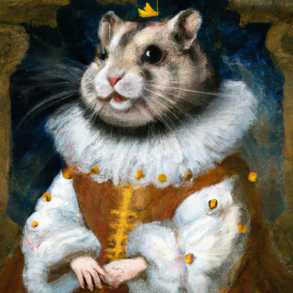 medieval portrait painting of a hampster prince, maj... OpenArt
