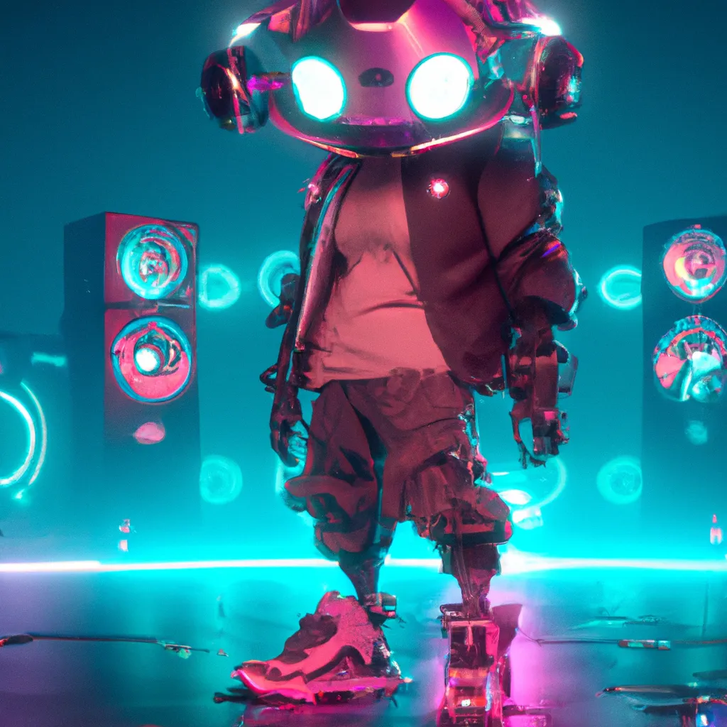 Prompt: flcl fighter wearing streetwear with large vintage robot mask and random cap, headphones, feet wearing sneakers, cool, neon lights, Astral realm ruins environment, very detailed robot full-body with symmetrical eyes, avatar, cinematic lighting, amazing composition , 3d octane render, unreal engine, hyper realistic, soft illumination, trending artstation, environmental concept, trending on ArtStation, all in greys, cinematic lighting