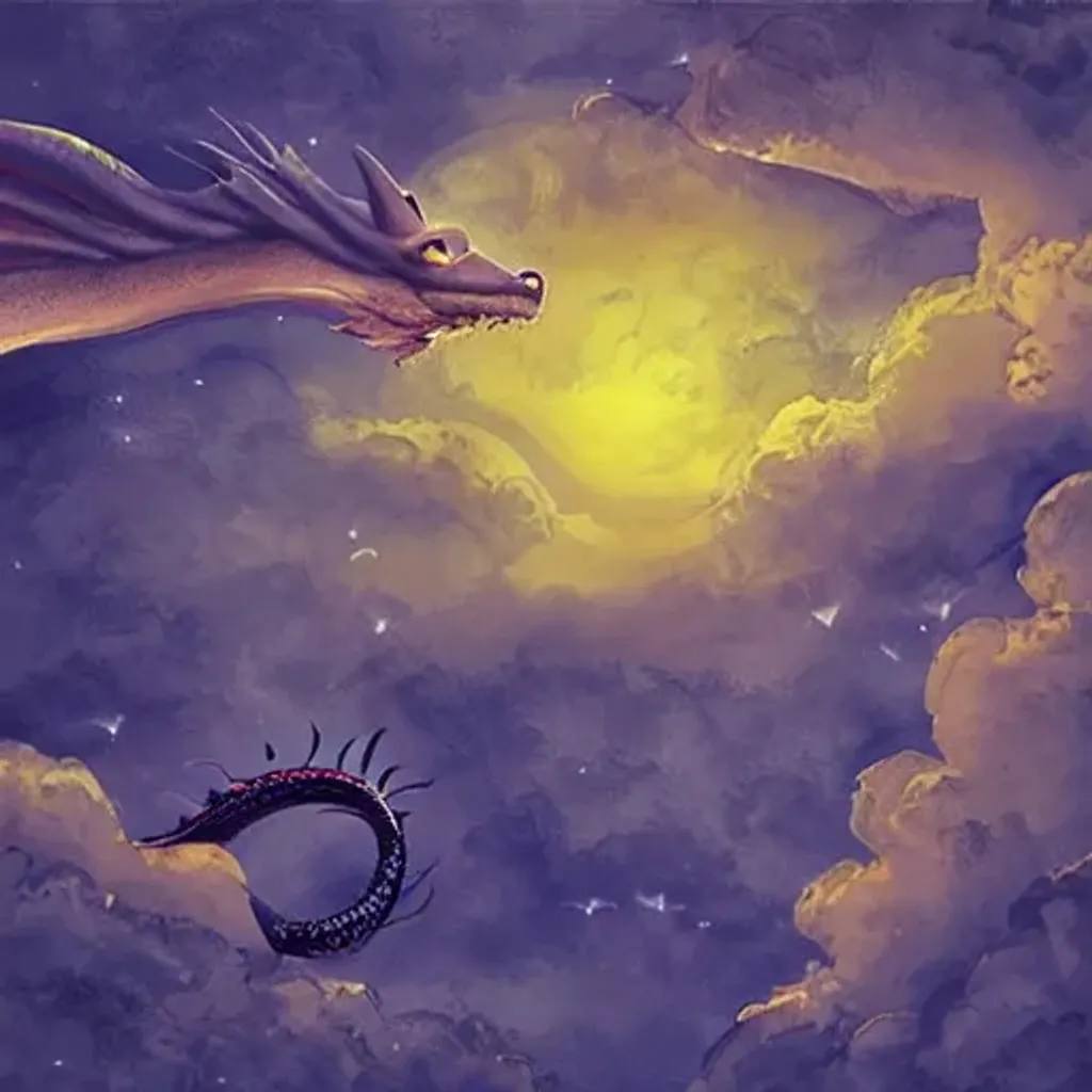 Prompt: dragon in the sky