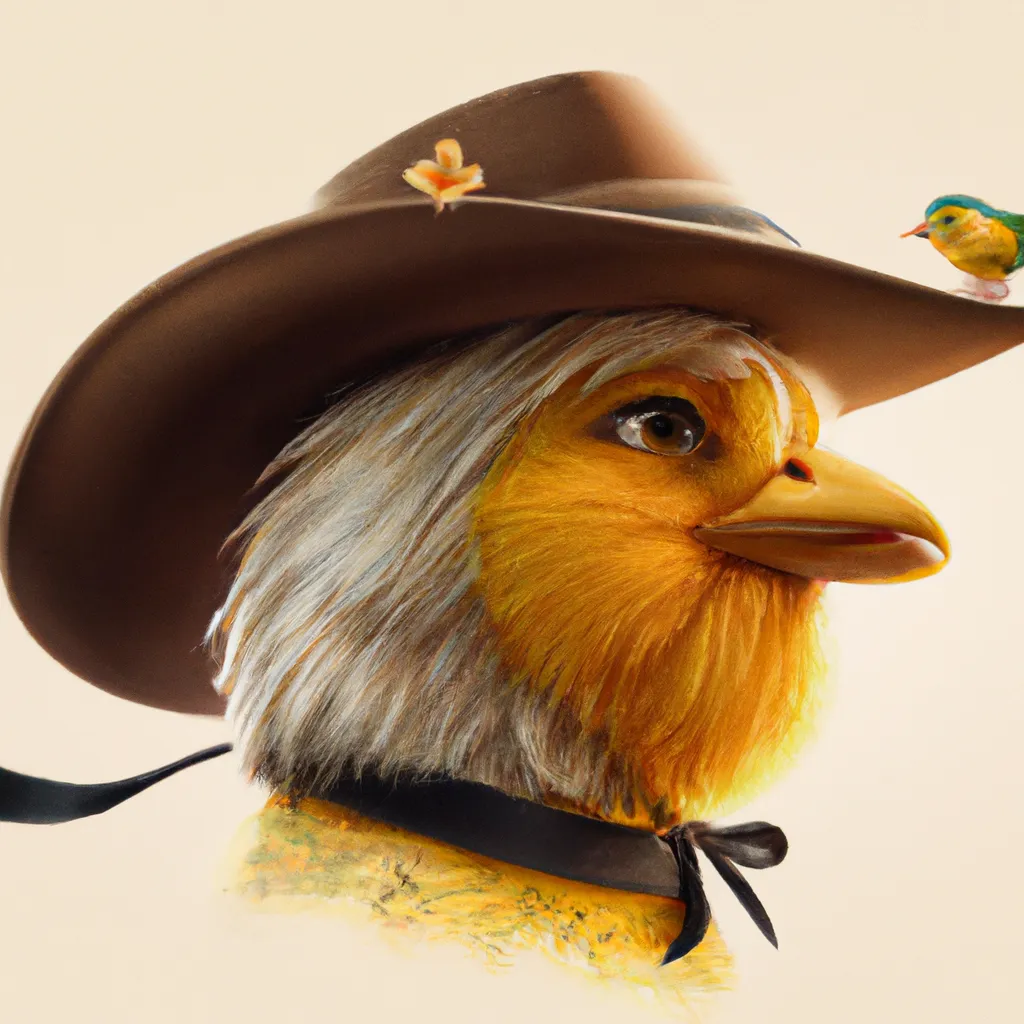 A yellow Canary wearing a cowboy hat by kim jung gi... | OpenArt