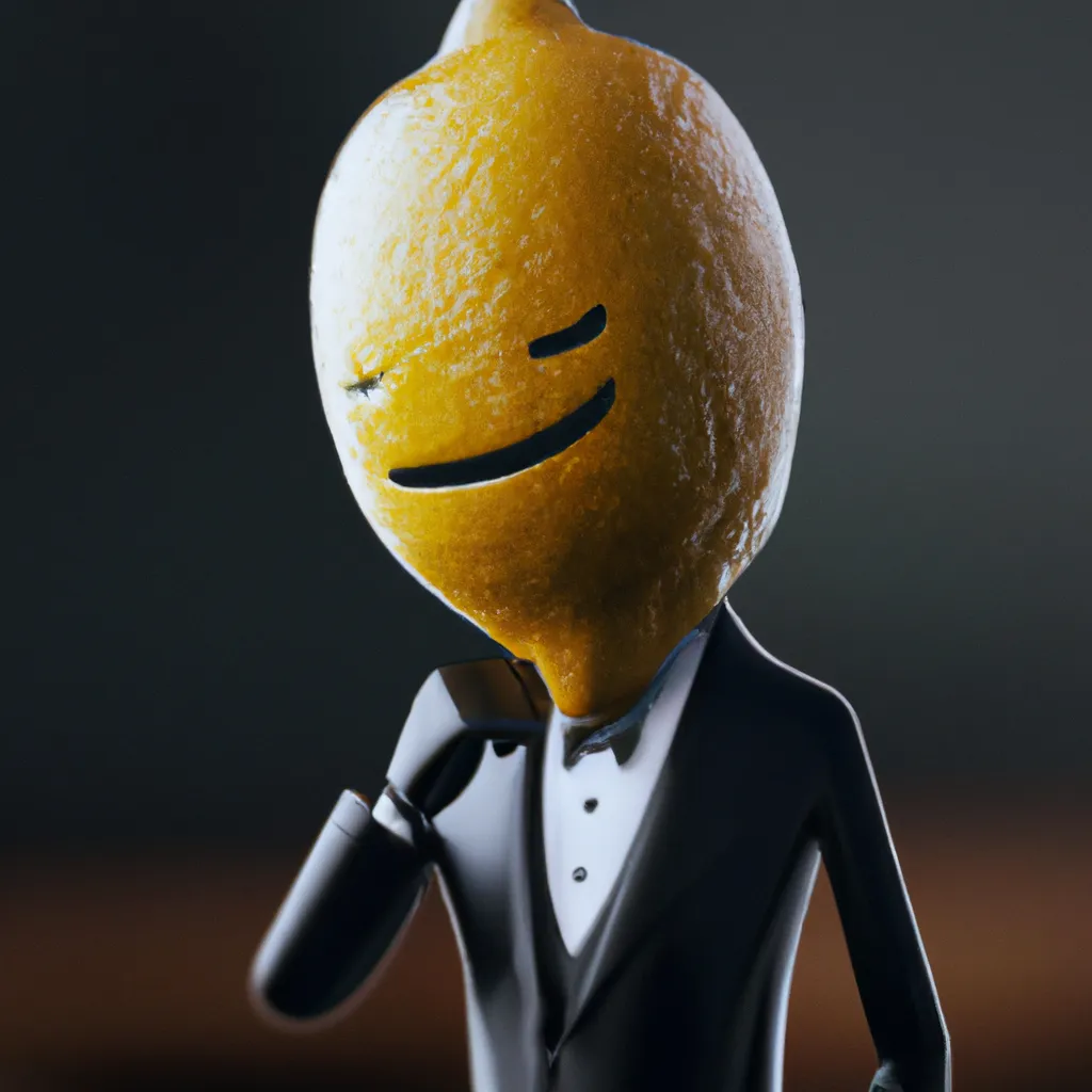 Prompt: A cute lemon wearing a black suit, a 70mm portrait, iso 100, focus mode, f/100, smiling brightly, waist up photo, locs, blasian, perfect composition, beautiful detailed intricate insanely detailed octane render trending on artstation, 8 k artistic photography, photorealistic concept art, soft natural volumetric cinematic perfect light, chiaroscuro, award - winning photograph, masterpiece, oil on canvas, raphael, caravaggio, greg rutkowski, beeple, beksinski, giger