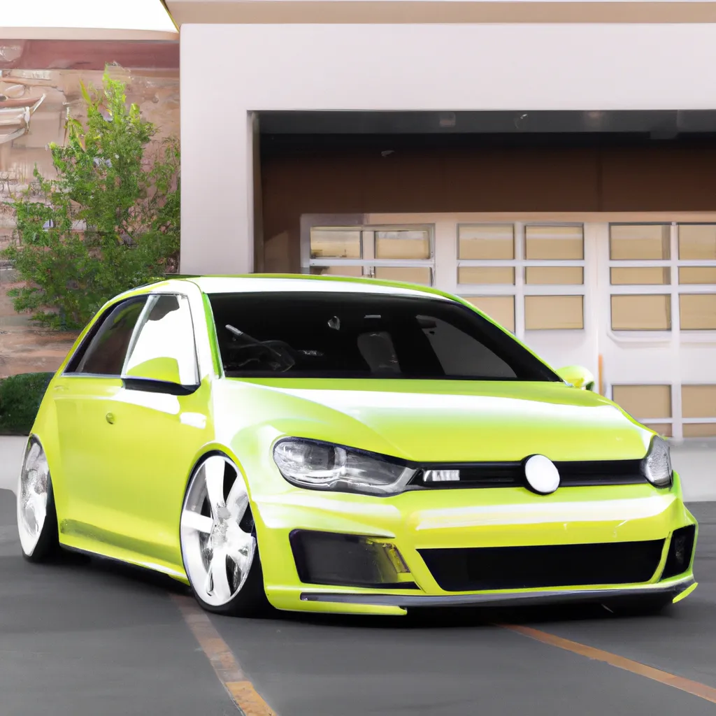 Prompt: a Lemon Volkswagen MK7 GTI