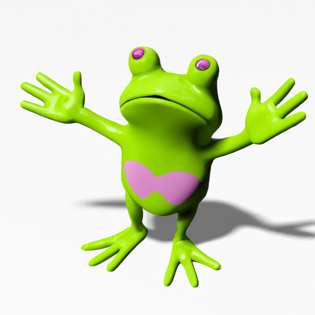 Prompt: 3D Render of Frog by sanrio