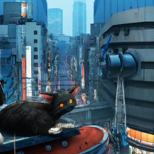 Prompt: Realistic futuristic Tokyo city with cats on the street high detail