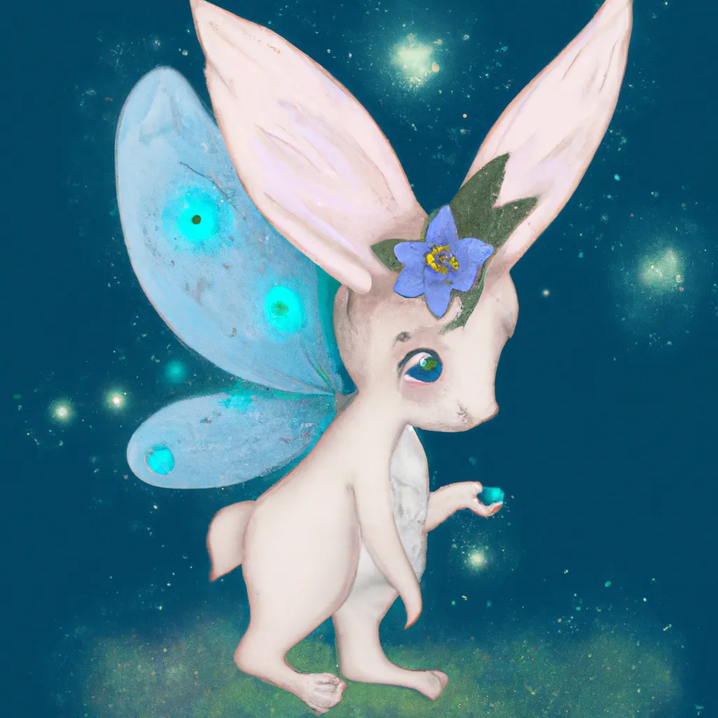 Prompt: cute fairy rabbit fantasy art