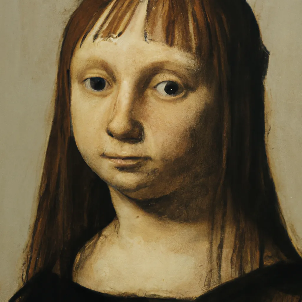 Prompt: Girl With Messy Hair, 1420, by Donatello