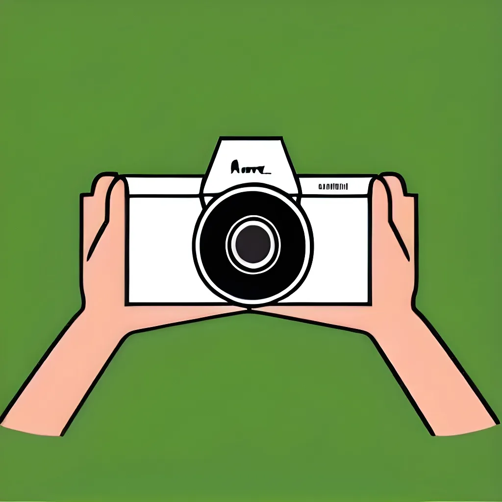 Prompt: A camera surrounded by green trees, flat illustration, graphic t-shirt design