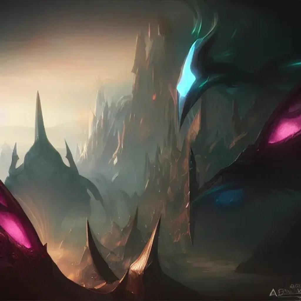 Prompt: goo, landscape, digital art, concept art, by Aleksi Briclot, antipodeans, protogen, league of legends arcane