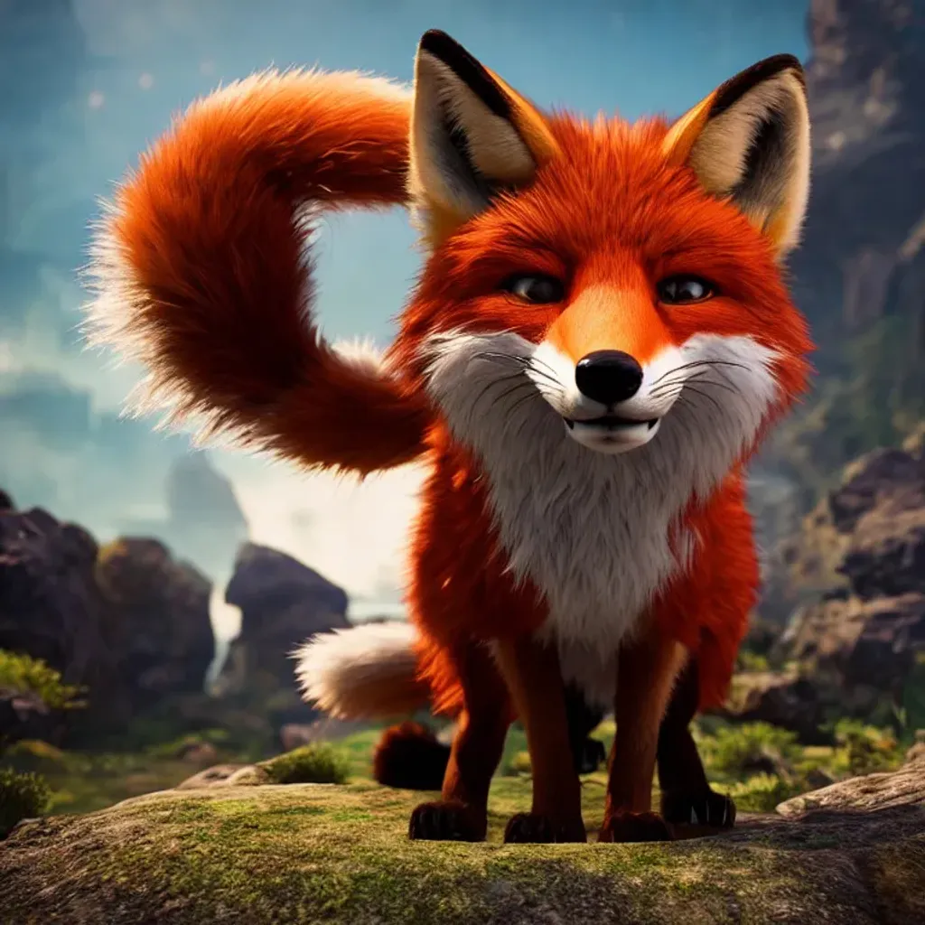 Prompt: Anthropomorphic, cute fox, wearing a costume , in the style of Jean Baptiste Monge, Pixar style, realistic, dramatic lighting, 8K, unreal engine, octane number, clear details, standing, 1 portrait

