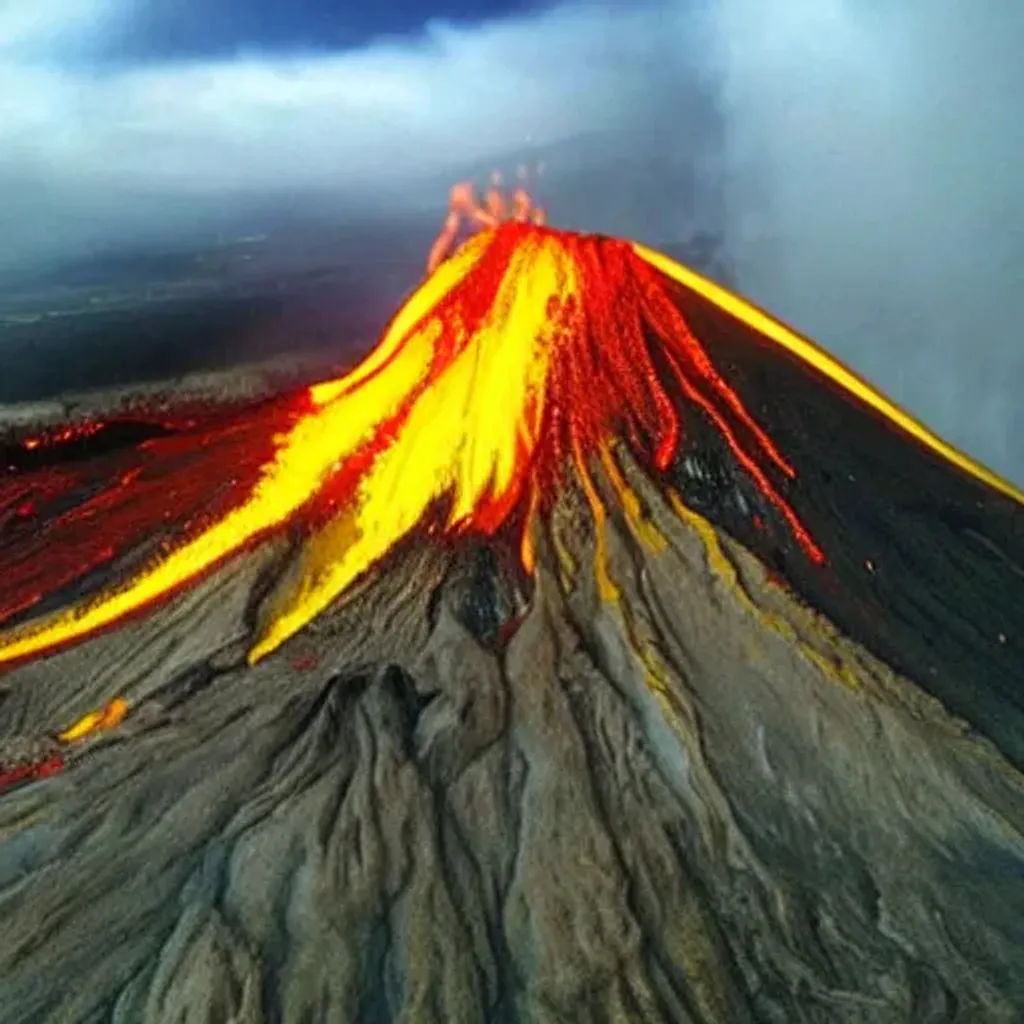 Prompt: Volcano of Vomit.