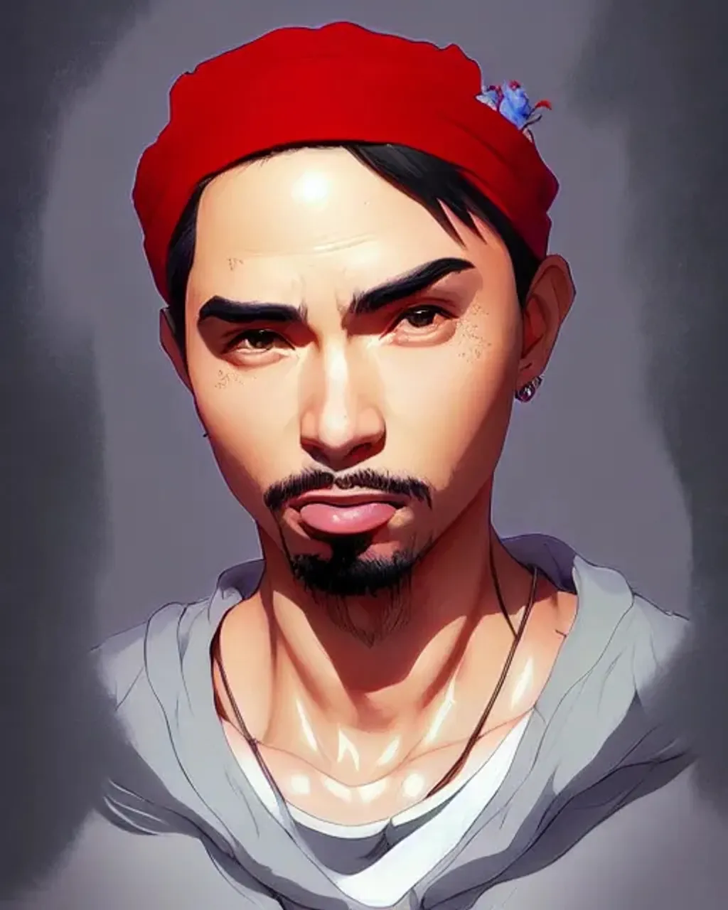 Prompt: 2pac - dreyfus, portrait shinkai makoto studio ghibli studio key hideaki anno sakimichan stanley artgerm lau rossdraws james jean marc simonetti elegant highly detailed digital painting artstation pixiv