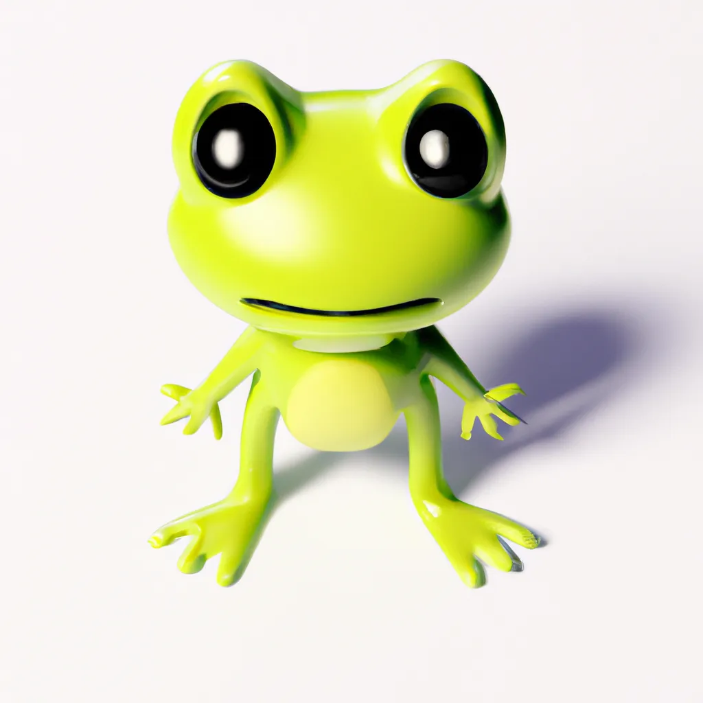 Prompt: 3D Render of Frog by sanrio