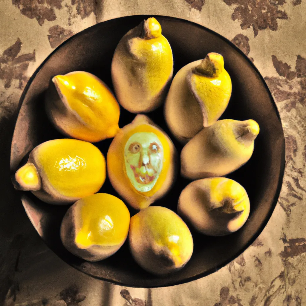 Prompt: Lemons in the style of last supper
