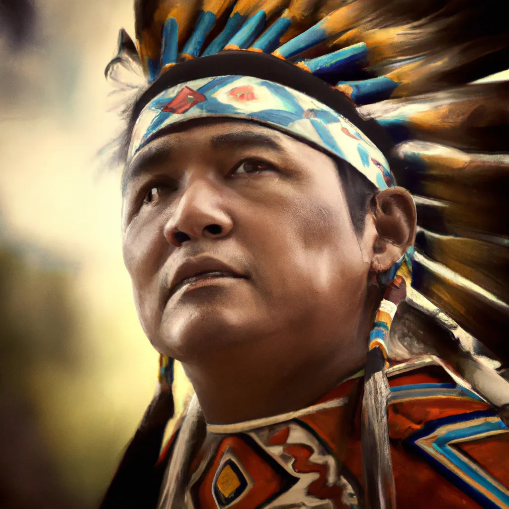 Prompt: portrait of a american indian, hdr, realistic