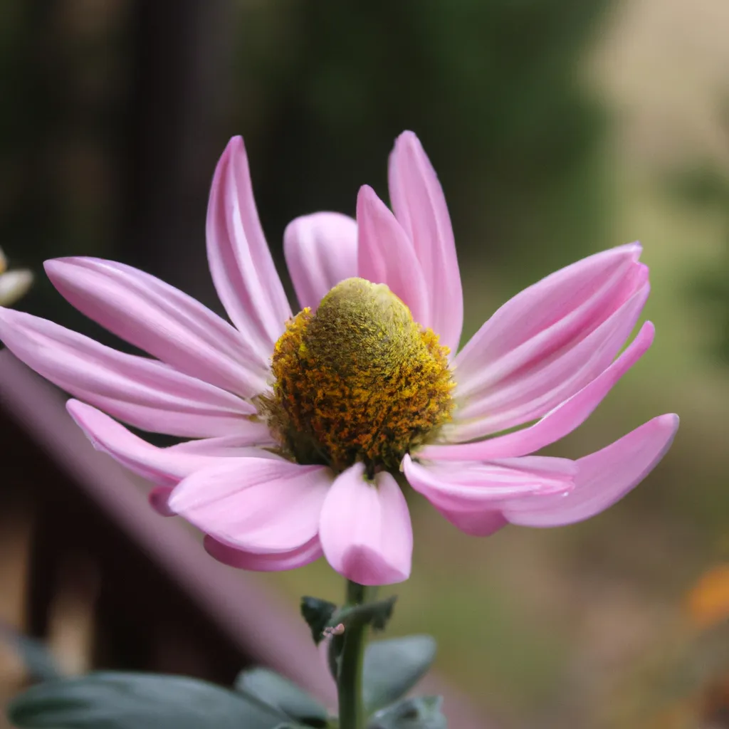 Prompt: Pink flower, side view, front yard, spring, photorealism