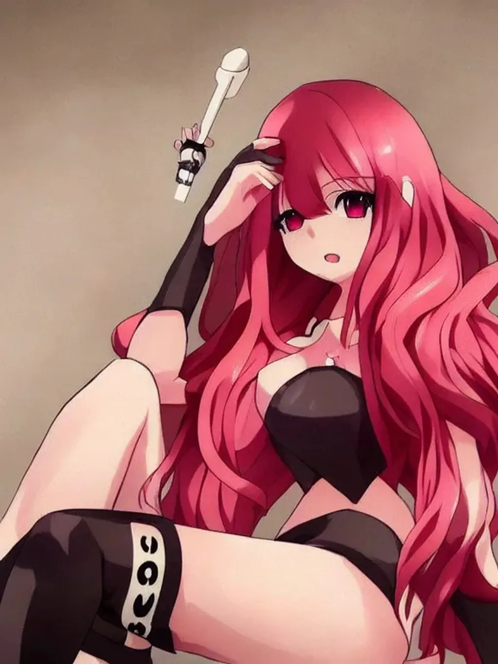 Prompt: Anime, 1girl, high quality. Super Star! kawaii! Lovely, Haughty. Slay Queen. Gorgeous, Cartoon. Anatomically Correct. V-Tuber. Processional Studio, Masterpiece. Honkai Impact. Red Hair