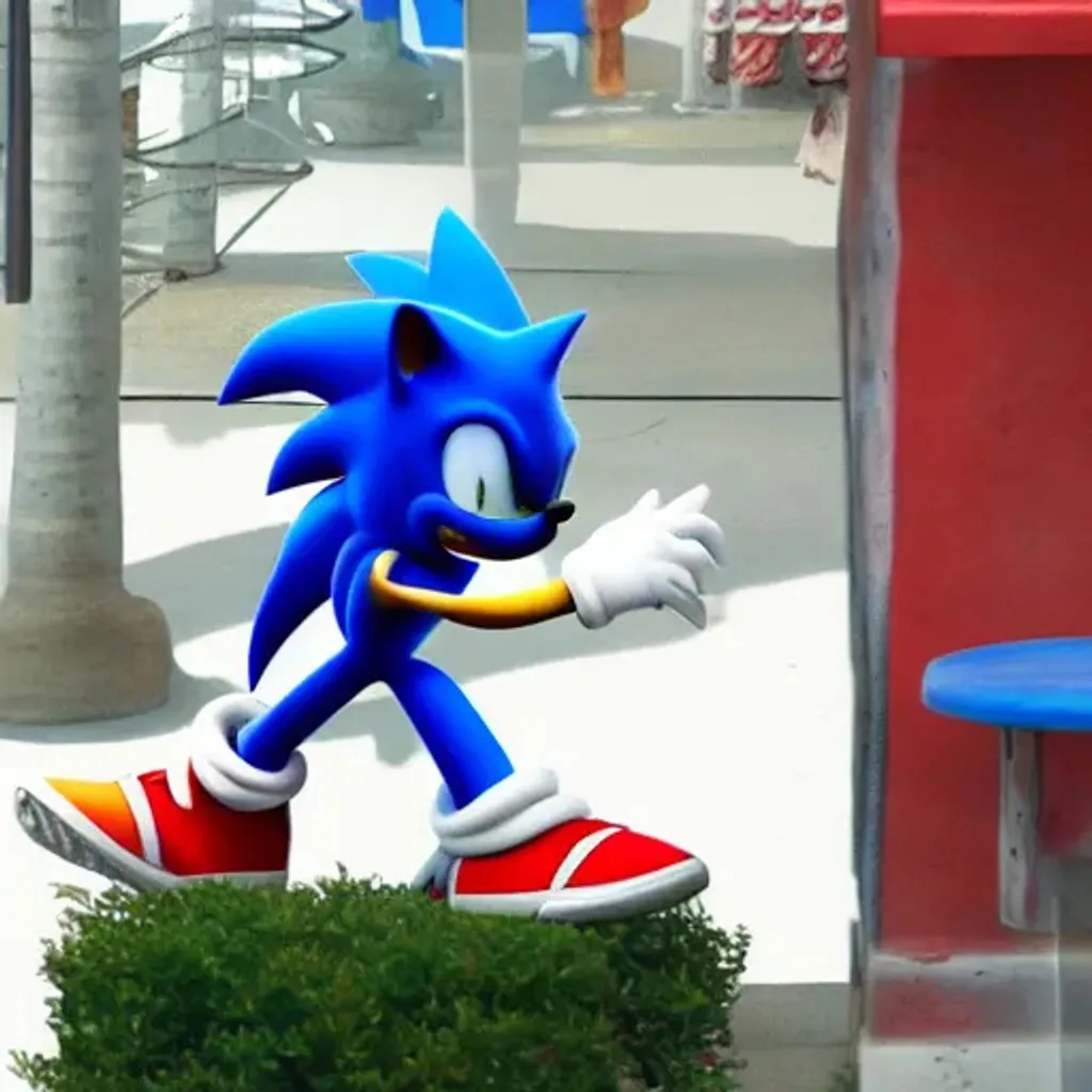 Prompt: Sonic in real life