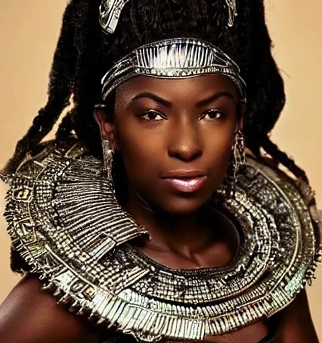 Beautiful Dark Skinned Nubian Princess In Ornate Armor Openart