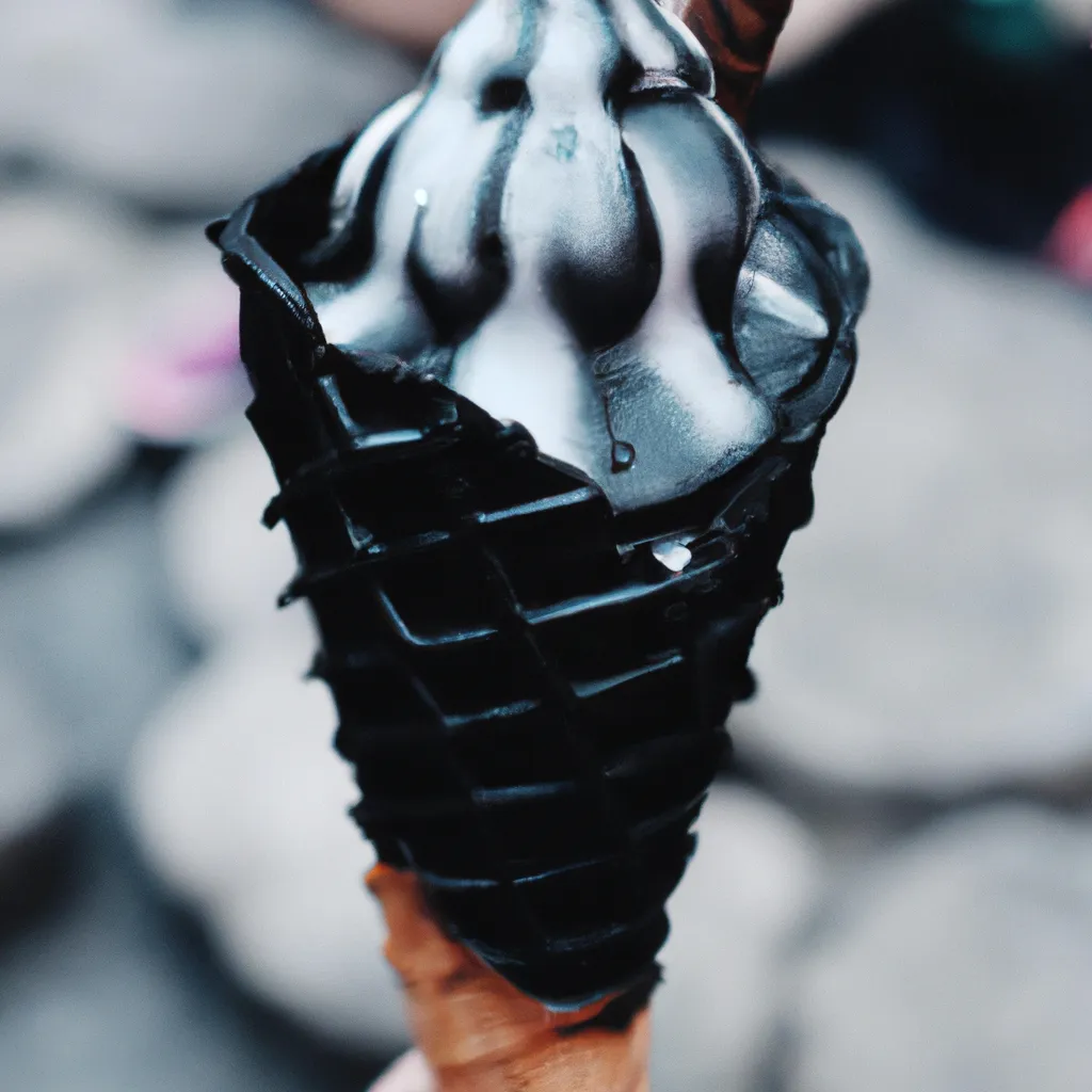 Prompt: coal ice cream