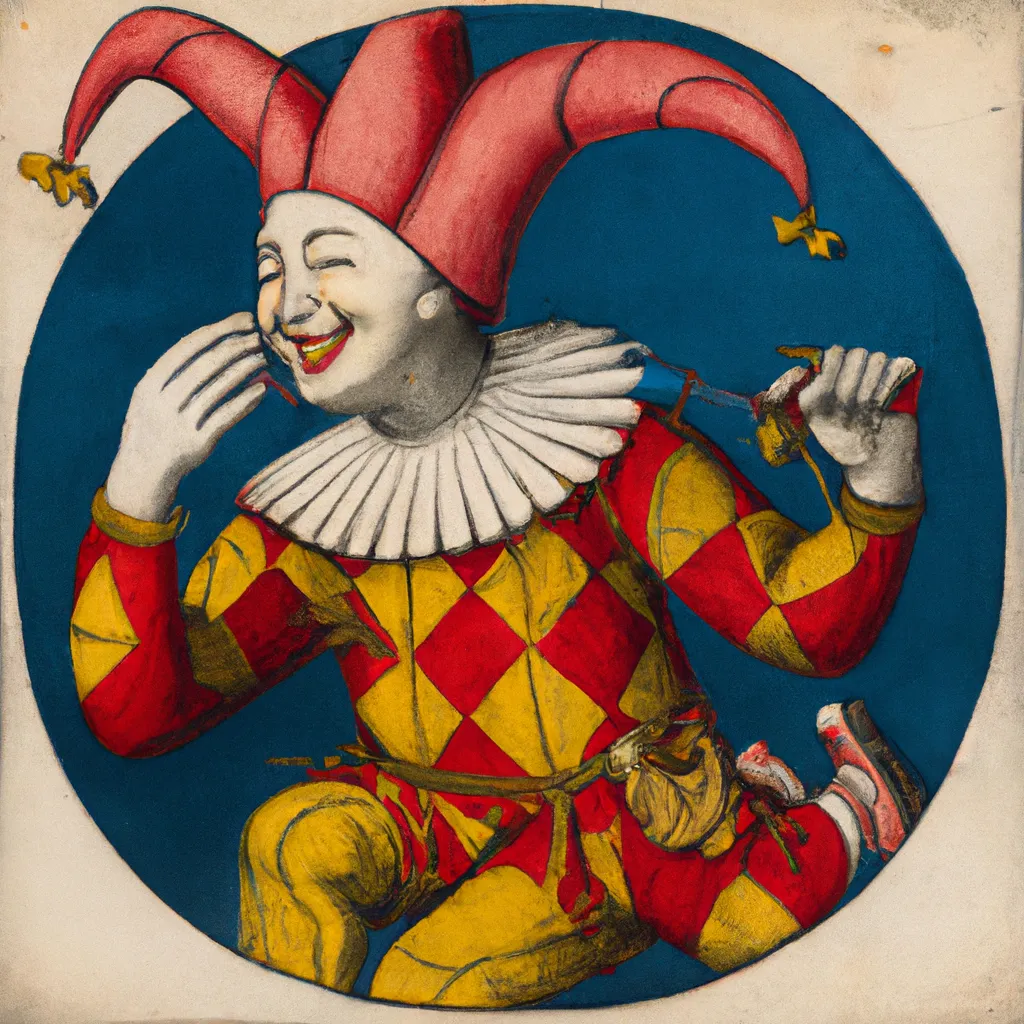 Prompt: Court Jester, 1306, by Giotto di Bondone