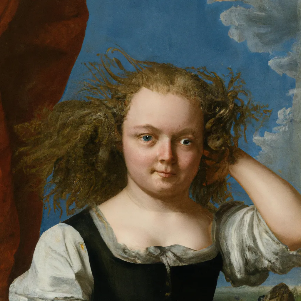 Prompt: Girl With Messy Hair,1625, by Jan Brueghel the Elder