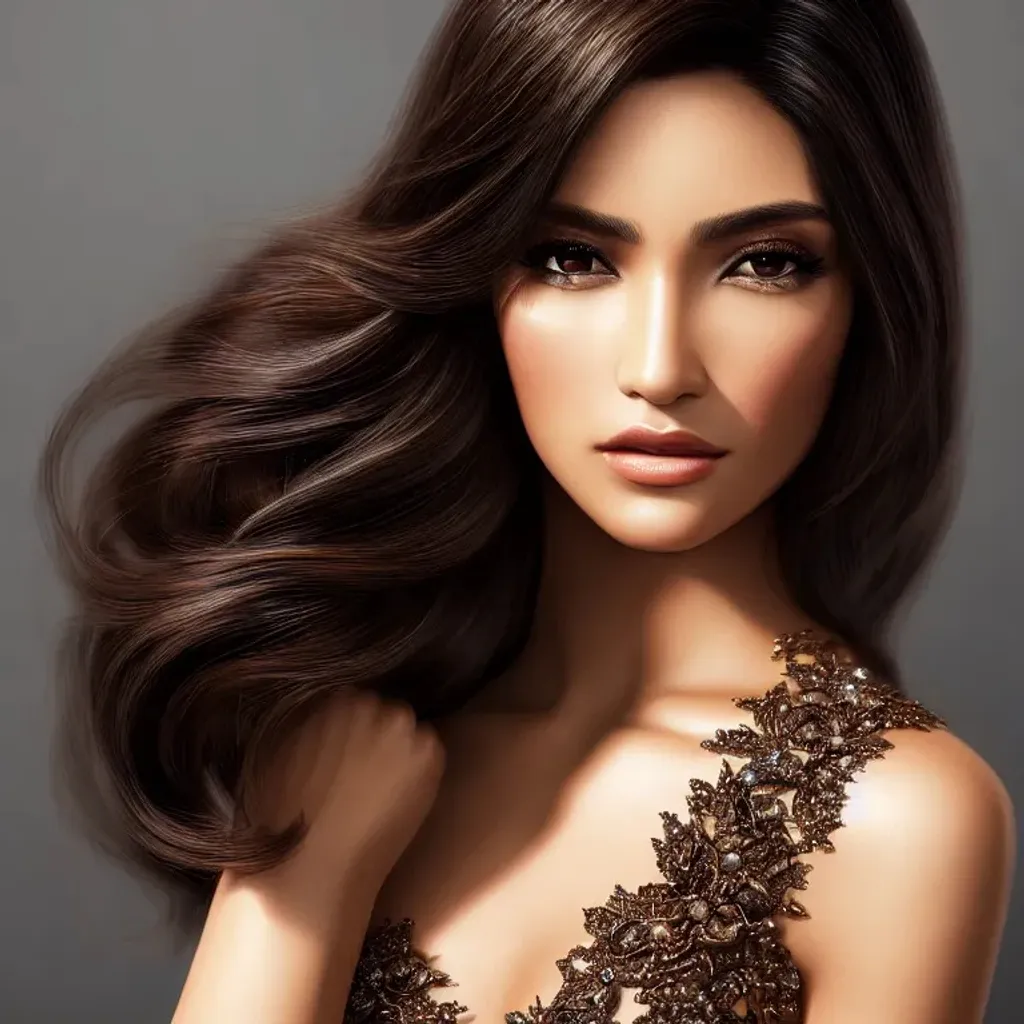 Prompt: portrait of a beautiful brunette latina woman, by Sana Takeda, perfect composition, hyperrealistic, super detailed, 8k, high quality, trending art, trending on artstation, sharp focus, studio photo, intricate details, highly detailed, lovely