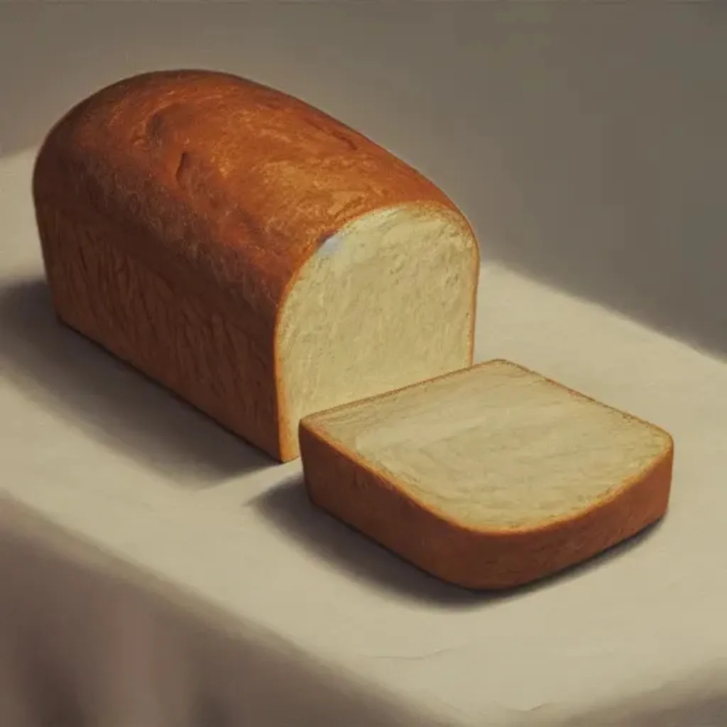 Prompt:  loaf of bread On top of a table with a white tablecloth, complementary colors, Directly viewing the camera, ray tracing, 8k, high quality, trending art, trending on artstation, sharp focus, studio photo, intricate details, blurred background, Rolled up with a paper