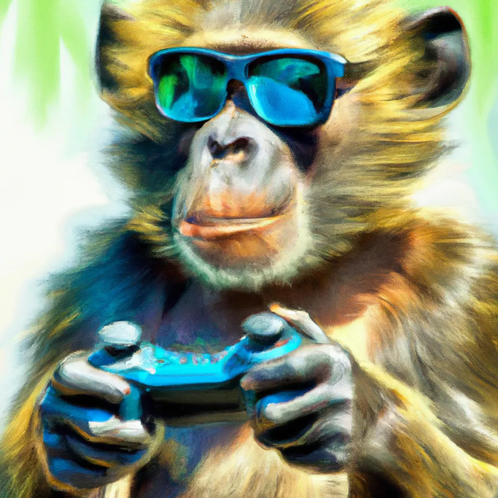 Monkey with sunglasses on on Craiyon