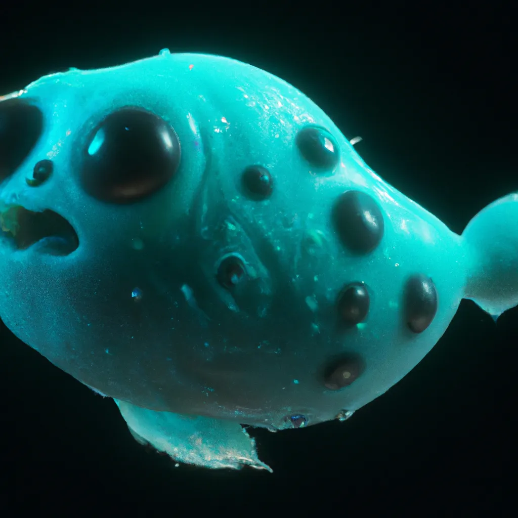 Prompt: Blob Fish Minion, bioluminescent, sharp focus, cinematic, extremely detailed, smooth, cute 4d rendered, trending in artstation