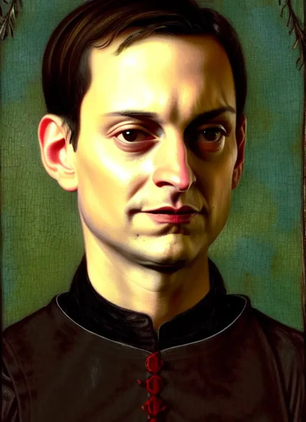 Prompt: Portrait of Tobey Maguire by Sofonisba Anguissola