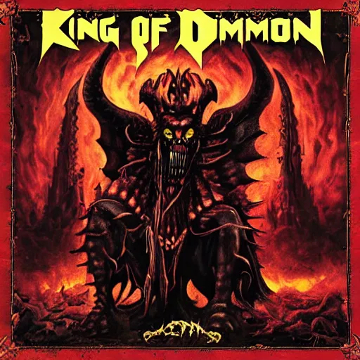 King of the demon Heavy metal album cover | OpenArt