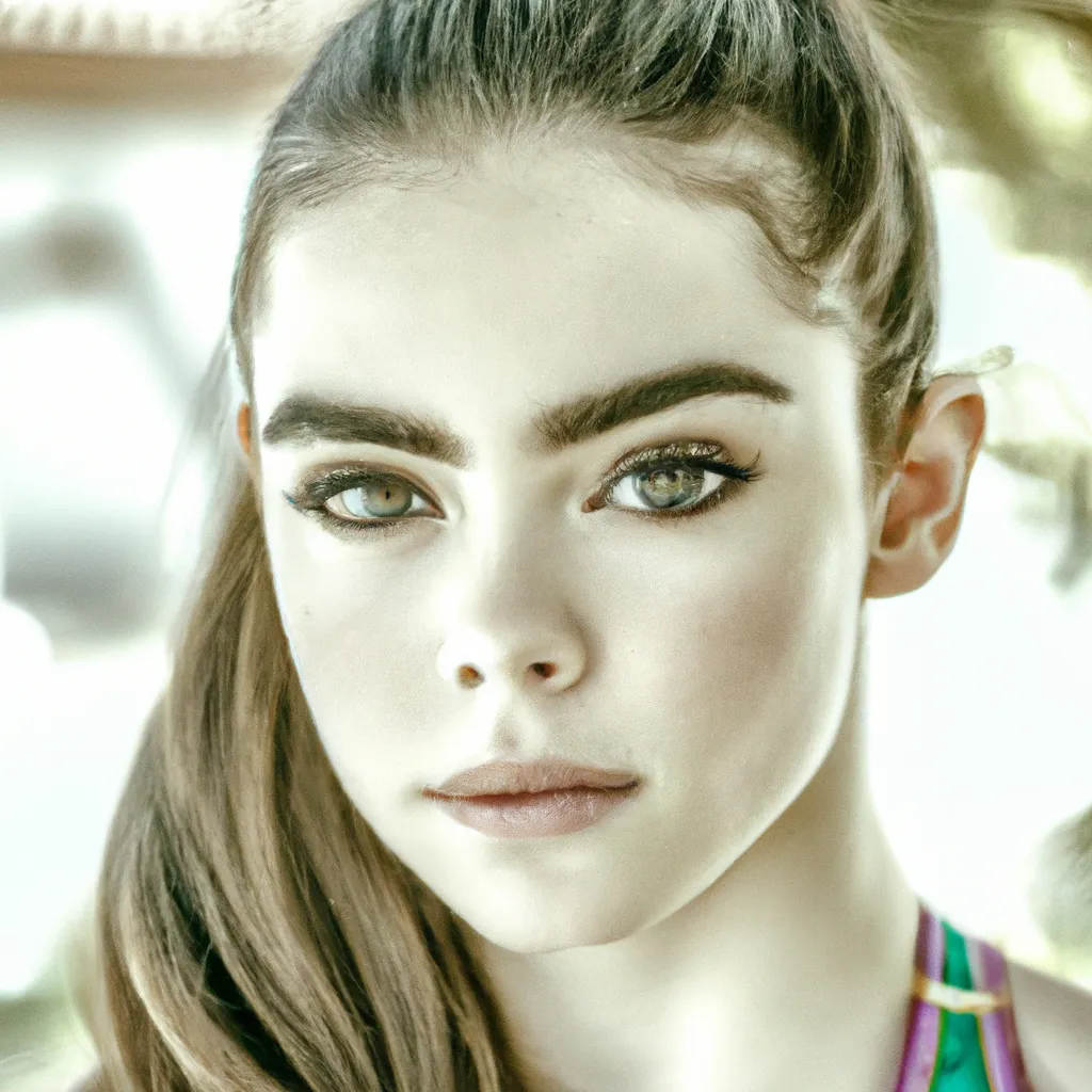 Prompt: high definition detailed portrait, glamor shot, beautiful, McKayla Rose Maroney, American artistic gymnast, glamorous, beauty filter, 
detailed, cinematic, dramatic, sharp detail, focused, hyper-realistic 